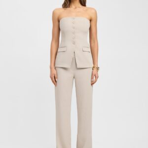 Oyster Strapless Button Top Discount